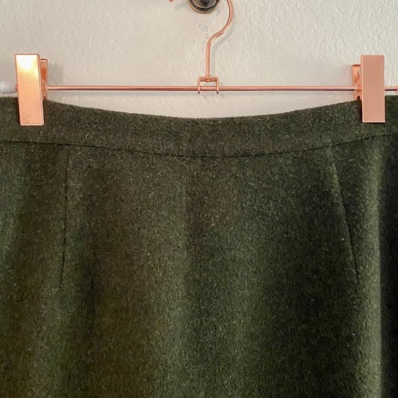 Modern Vintage Embroidered Leather & Wool Skirt - Picture 5 of 6